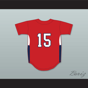 George Springer 15 Avon Old Farms School Winged Beavers Red Baseball Jersey 1