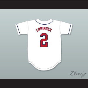 George Springer 2 Avon Old Farms School Winged Beavers White Baseball Jersey 2