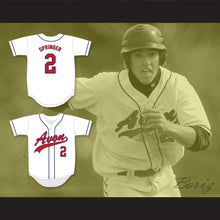 Load image into Gallery viewer, George Springer 2 Avon Old Farms School Winged Beavers White Baseball Jersey 2