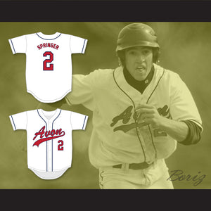 George Springer 2 Avon Old Farms School Winged Beavers White Baseball Jersey 2