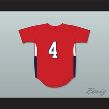 Load image into Gallery viewer, George Springer 4 Avon Old Farms School Winged Beavers Red Baseball Jersey 1