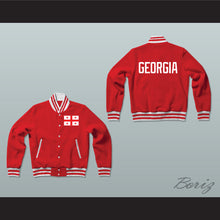 Load image into Gallery viewer, Georgia Varsity Letterman Jacket-Style Sweatshirt