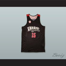 Load image into Gallery viewer, Georgios Printezis 15 Olympiacos Piraeus Greece Black Basketball Jersey