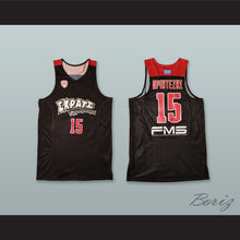 Load image into Gallery viewer, Georgios Printezis 15 Olympiacos Piraeus Greece Black Basketball Jersey