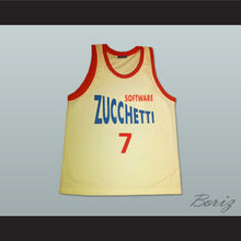Load image into Gallery viewer, Gianluca Basile 7 Zucchetti Software White Basketball Jersey Korac Cup