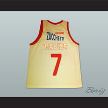 Load image into Gallery viewer, Gianluca Basile 7 Zucchetti Software White Basketball Jersey Korac Cup