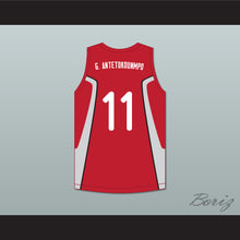 Load image into Gallery viewer, Giannis Antetokounmpo 11 Filathlitikos A.O Zografou B.C. Red Basketball Jersey 2