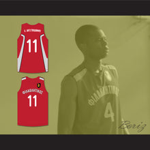 Load image into Gallery viewer, Giannis Antetokounmpo 11 Filathlitikos A.O Zografou B.C. Red Basketball Jersey 2