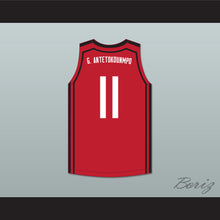 Load image into Gallery viewer, Giannis Antetokounmpo 11 Filathlitikos A.O Zografou B.C. Red Basketball Jersey