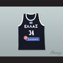 Load image into Gallery viewer, Giannis Antetokounmpo 34 Greece National Team Navy Blue Basketball Jersey