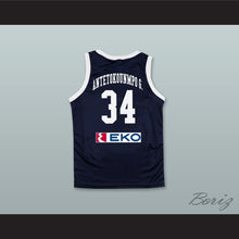 Load image into Gallery viewer, Giannis Antetokounmpo 34 Greece National Team Navy Blue Basketball Jersey