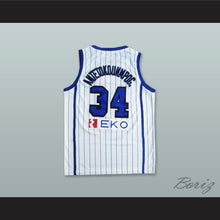 Load image into Gallery viewer, Giannis Antetokounmpo 34 Greece National Team Pinstriped White Basketball Jersey