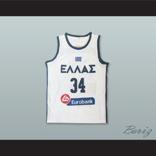 Load image into Gallery viewer, Giannis Antetokounmpo 34 Greece National Team White Basketball Jersey