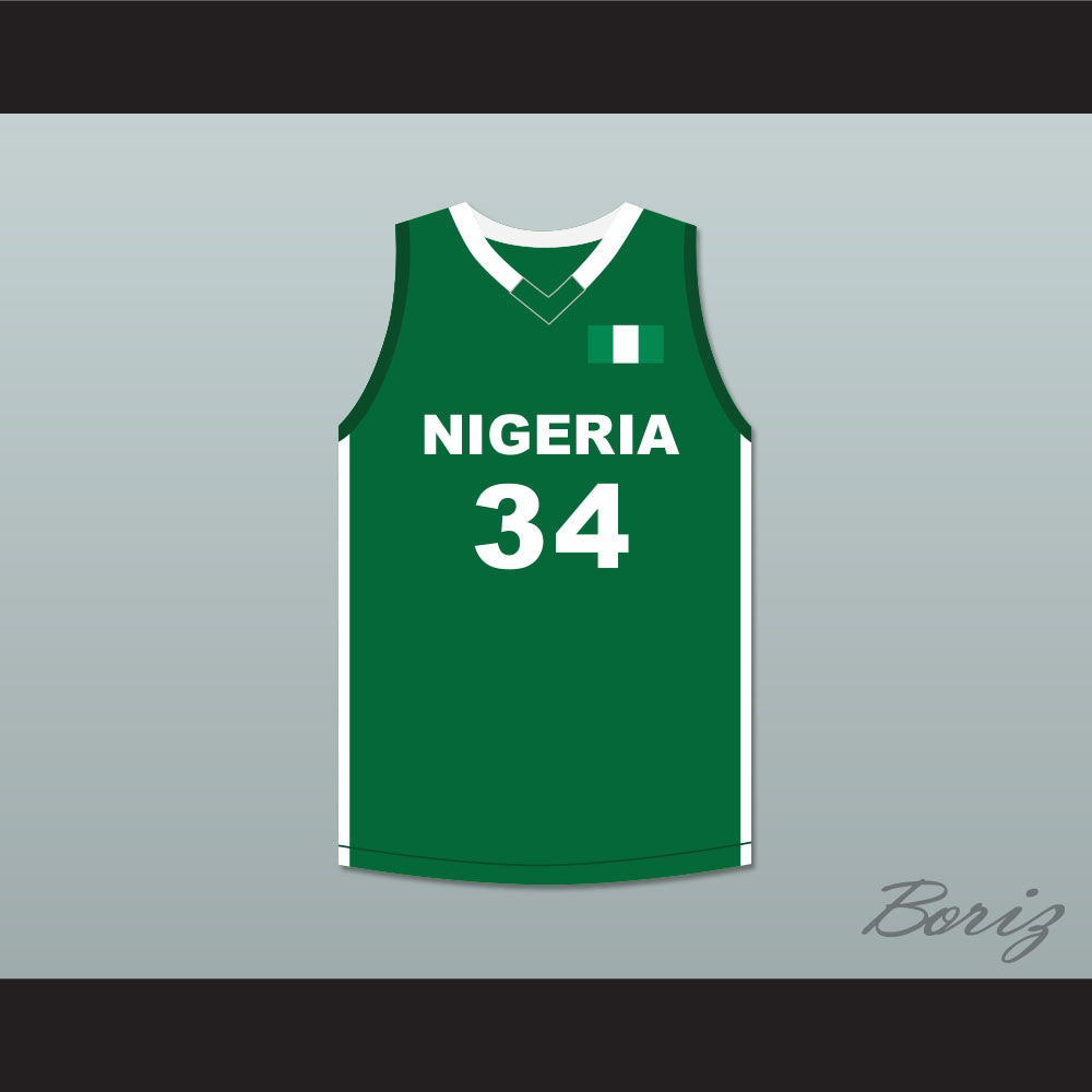 Giannis Antetokounmpo 34 Nigeria Green Basketball Jersey