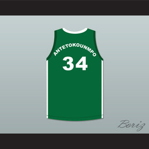 Giannis Antetokounmpo 34 Nigeria Green Basketball Jersey