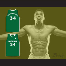 Load image into Gallery viewer, Giannis Antetokounmpo 34 Nigeria Green Basketball Jersey