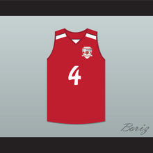 Load image into Gallery viewer, Giannis Antetokounmpo 4 Filathlitikos B.C. Red Basketball Jersey 2