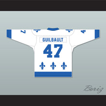 Load image into Gallery viewer, Gilles Guilbault 47 Le National de Québec White Hockey Jersey- Lance et compte (He Shoots, He Scores)