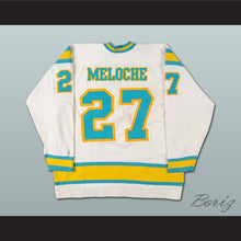 Load image into Gallery viewer, Gilles Meloche 27 Golden Seals White Hockey Jersey