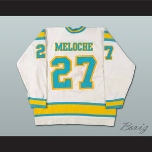 Gilles Meloche 27 Golden Seals White Hockey Jersey