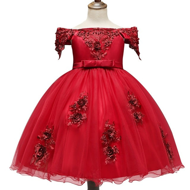 Girls Dress Elegant New Year Princess Children Party Dress Wedding Gown Kids Dresses for Girls Birthday Party Dress Vestido Wear