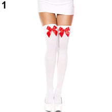 Load image into Gallery viewer, Girls Student School Socks Fashion Sexy Stockings Women Stretch Lace Bow Thigh High Socks Over Knee Womens Female Long Knee Sock