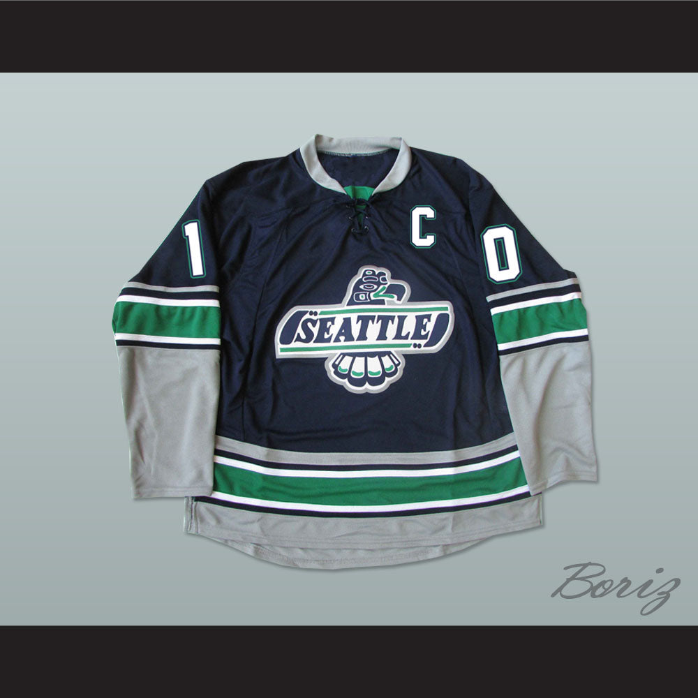 10 Glen Goodall Seattle THUNDERBIRDS T Birds Jersey Blue 100% Stitching  Custom Hockey Jerseys From Qqq8, $33.48