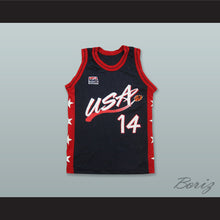 Load image into Gallery viewer, Glenn Robinson 14 USA Navy Blue Basketball Jersey