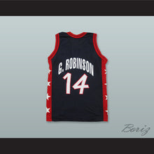Load image into Gallery viewer, Glenn Robinson 14 USA Navy Blue Basketball Jersey