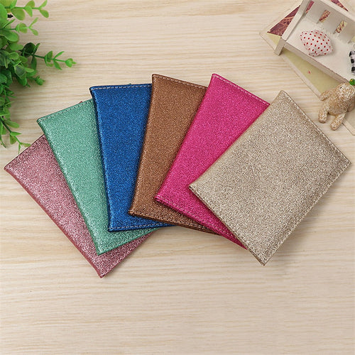 Glitter Sequin PU Leather Passport Holder Bag Business Card Passport Cover Travel Credit Card Holder Cover Driver License Bag