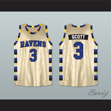 Load image into Gallery viewer, Lucas Scott 3 One Tree Hill Ravens Gold Basketball Jersey