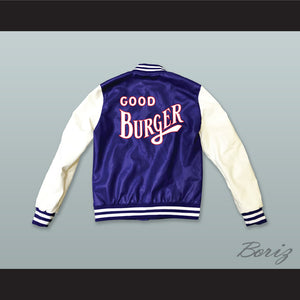 Good Burger Blue and White Lab Leather Varsity Letterman Jacket