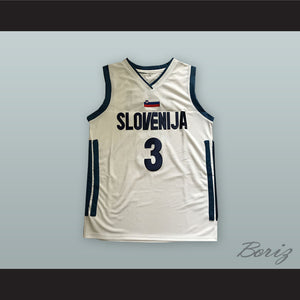 Goran Dragic 3 Slovenija National Team White Basketball Jersey