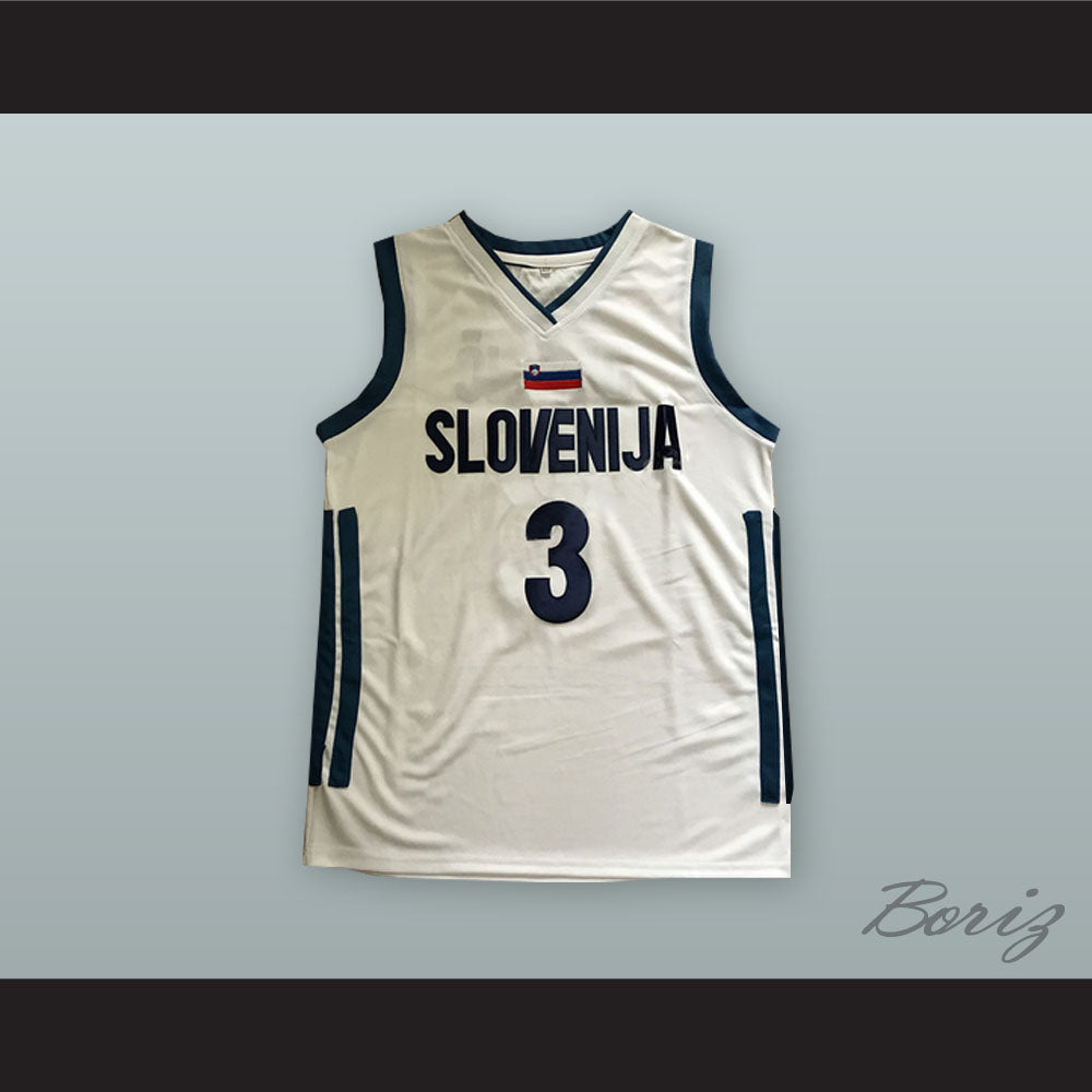 Goran Dragic 3 Slovenija National Team White Basketball Jersey