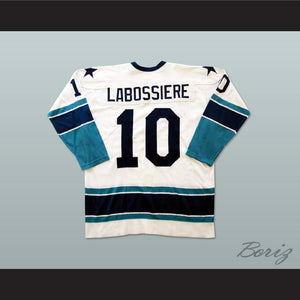 Gord Labossiere 10 Houston Aeros White Hockey Jersey