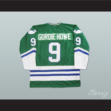 Load image into Gallery viewer, Gordie Howe 9 Hartford Whalers Green Hockey Jersey