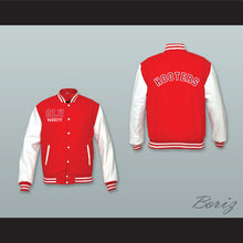 Load image into Gallery viewer, Grand Lakes University Hooters Red Wool and White Lab Leather Varsity Letterman Jacket