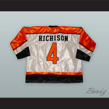 Load image into Gallery viewer, Grant Richison 4 Fort Wayne Komets White Hockey Jersey