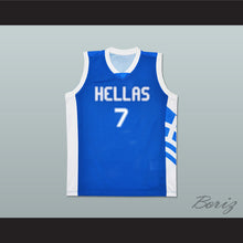 Load image into Gallery viewer, Vassilis Spanoulis 7 Greece Blue Basketball Jersey