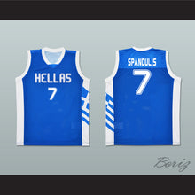 Load image into Gallery viewer, Vassilis Spanoulis 7 Greece Blue Basketball Jersey