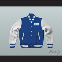 Load image into Gallery viewer, Greece Varsity Letterman Jacket-Style Sweatshirt