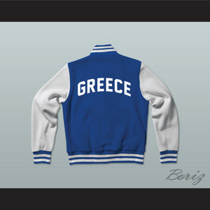 Greece Varsity Letterman Jacket-Style Sweatshirt