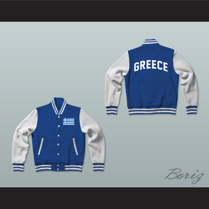 Greece Varsity Letterman Jacket-Style Sweatshirt