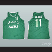 Load image into Gallery viewer, Arvydas Sabonis 11 Zalgiris Kaunas Green Basketball Jersey