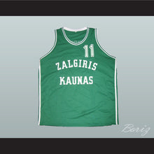 Load image into Gallery viewer, Arvydas Sabonis 11 Zalgiris Kaunas Green Basketball Jersey