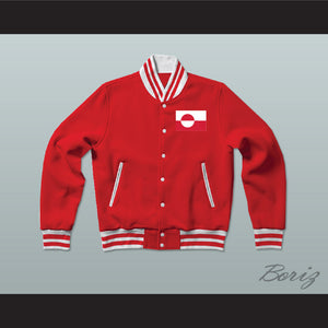 Greenland Varsity Letterman Jacket-Style Sweatshirt