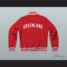 Load image into Gallery viewer, Greenland Varsity Letterman Jacket-Style Sweatshirt