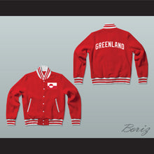 Load image into Gallery viewer, Greenland Varsity Letterman Jacket-Style Sweatshirt