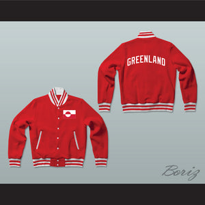 Greenland Varsity Letterman Jacket-Style Sweatshirt