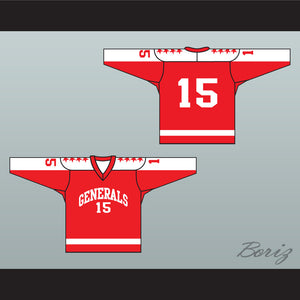 1970 EHL Greensboro Generals Red Hockey Jersey